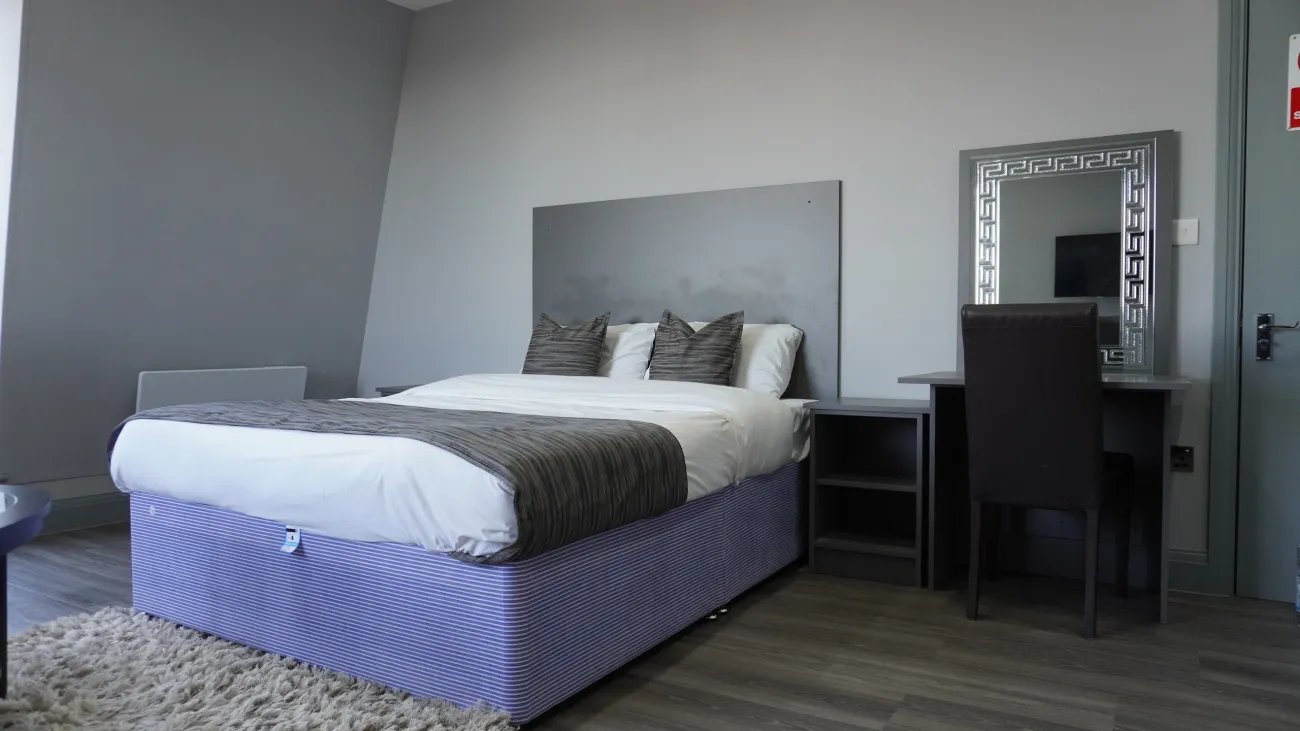 Double en-suite room at Roshni Hotel